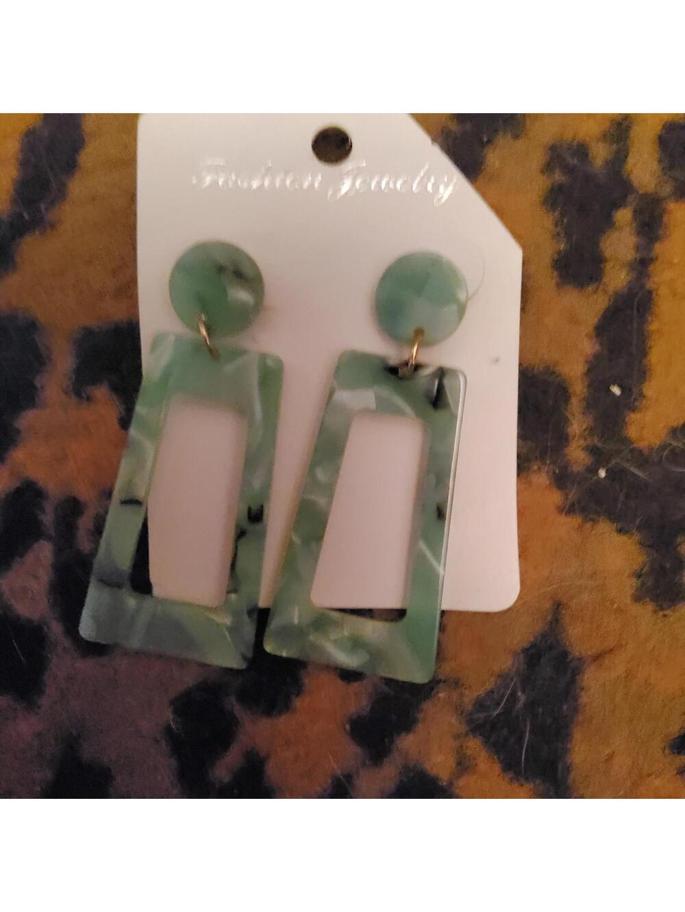 V Acrylic Post Earrings